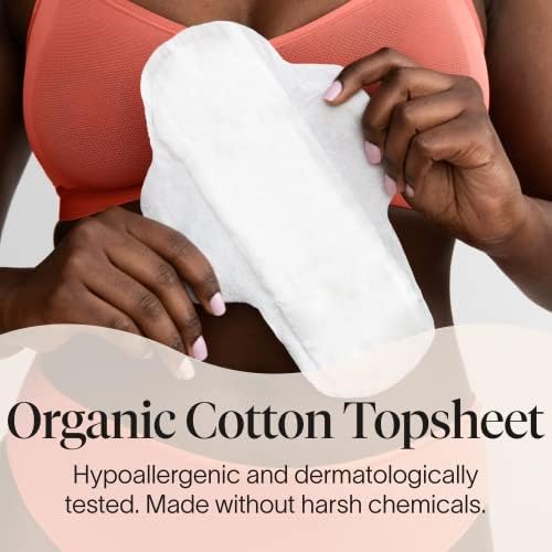 Cora 100% Organic Cotton Topsheet Pads | 36 Overnight Pads