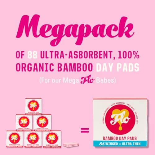 FLO - Organic Bamboo Pads, Day &amp; Night Combo Pack, 15 Count