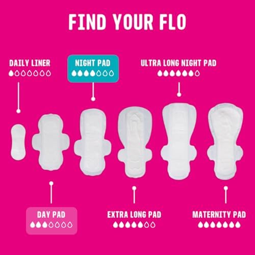 FLO - Organic Bamboo Pads, Day &amp; Night Combo Pack, 15 Count