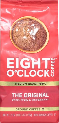 Eight O'Clock Coffee The Original Ground Coffee, Medium Roast, 32 Ounce (Pack of 1) - Sweet, Fruity, Well Balanced