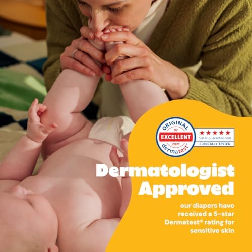 DYPER - Baby Diapers Hypoallergenic Cloth Alternative Day &amp; Overnight Protection (36 Count)- Made with Plant-Based* &amp; Skin-Friendly Ingredients - Size 1 (8-14 lb)