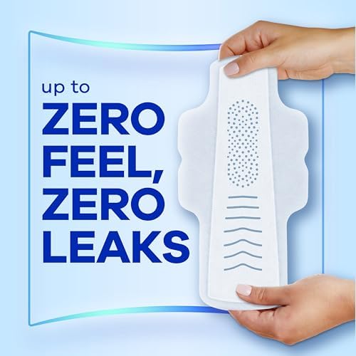 Always Infinity Feminine Pads for Women, Flexfoam Pads with Wings, Size 1, Regular Absorbency, Unscented, 108 Count (3 Packs of 36)