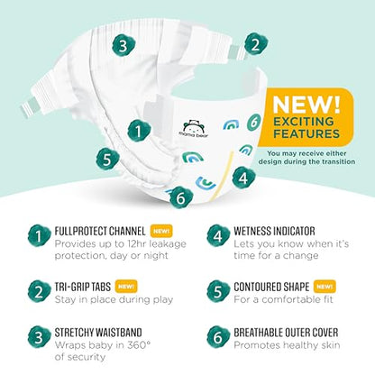 Amazon Brand - Mama Bear Gentle Touch Diapers, Size 1, 200 Count (4 packs of 50)