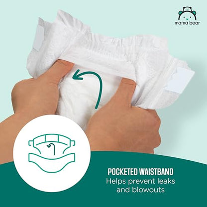 Amazon Brand - Mama Bear Gentle Touch Diapers, Size 1, 200 Count (4 packs of 50)