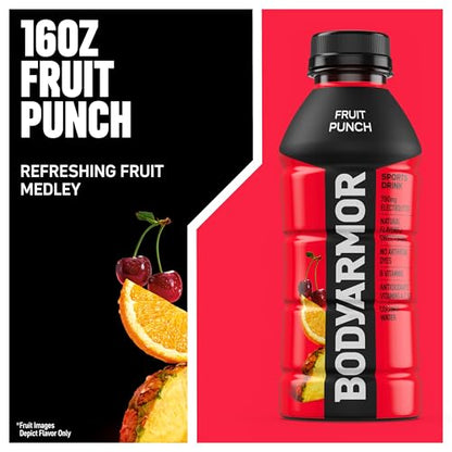 BODYARMOR Sports Drink Sports Beverage, Orange Mango, Coconut Water Hydration, Natural Flavors With Vitamins, Potassium-Packed Electrolytes, Perfect For Athletes, 16 Fl Oz (Pack of 12)