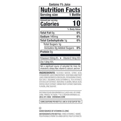 Bai Coconut Variety Pack, Antioxidant Infused Water Beverage, with Vitamin C and No Artificial Sweeteners, 18 fl oz bottles, 12 pack