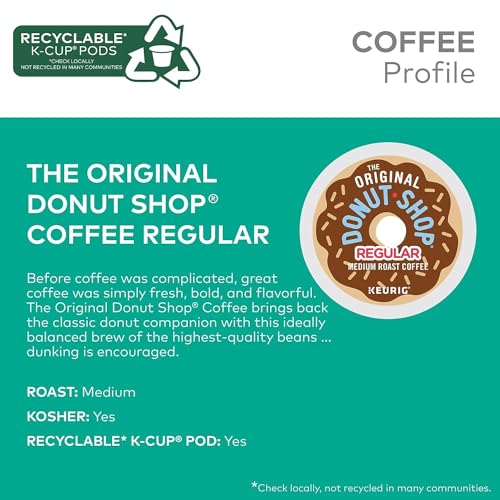The Original Donut Shop Regular Keurig Single-Serve K-Cup Pods, Medium Roast Coffee, 72 Count