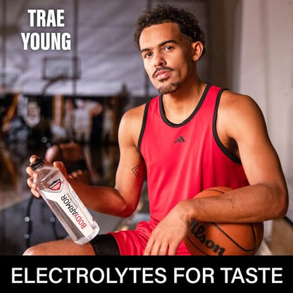 BODYARMOR SportWater Alkaline Water, Superior Hydration, High Alkaline Water pH 9+, Electrolytes, Perfect for your Active Lifestyle, 1 Liter (Pack of 12)