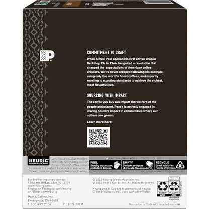 Peet's Coffee, Dark Roast Single Serve Coffee Pods - Major Dickason's Blend 75 Count (1 Box of 75 Pods)
