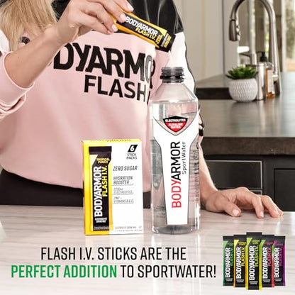 BODYARMOR SportWater Alkaline Water, Superior Hydration, High Alkaline Water pH 9+, Electrolytes, Perfect for your Active Lifestyle, 1 Liter (Pack of 12)