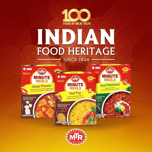 MTR - Shahi Paneer - Mild Tomato Gravy with Cottage Cheese - Authentic Indian Flavors - Flavorful, Easy, Ready-to-Eat Meal - Experience the Richness of Paneer in a Hearty Tomato Curry (Pack of 6)