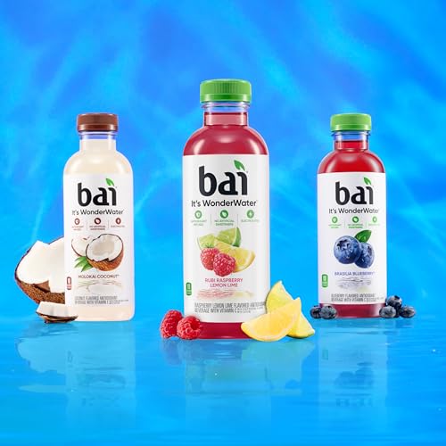Bai Coconut Variety Pack, Antioxidant Infused Water Beverage, with Vitamin C and No Artificial Sweeteners, 18 fl oz bottles, 12 pack