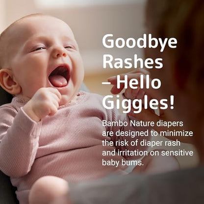 Bambo Nature Premium Eco-Friendly Baby Diapers, Size 5 (27-40 Lbs), 150 Count (6 Packs of 25)