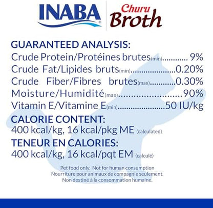 INABA Churu Broth for Cats Senior 10+, Side Dish Pouch, 1.4 Ounces per Pouch, 12 Pouches Total, Chicken &amp; Tuna Recipe