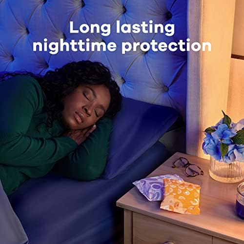 Always Maxi Overnight Pads with Wings for Women, Size 4, Overnight Absorbency, Unscented, 33 Count