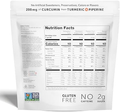 ZYN Electrolyte Drink Mix Hydration Packets, Electrolytes Powder, Hydration Packets w/Turmeric Curcumin, Vitamin C and D, Zinc, Hydrate Electrolyte Powder Packets for Wellness, Variety Pack of 24