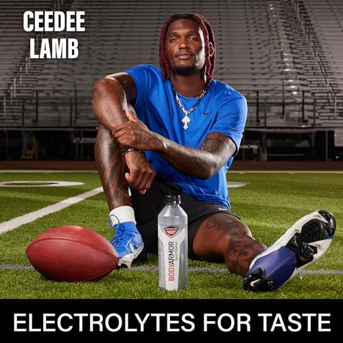 BODYARMOR SportWater Alkaline Water, Superior Hydration, High Alkaline Water pH 9+, Electrolytes, Perfect for your Active Lifestyle, 1 Liter (Pack of 12)