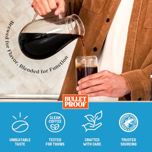 Bulletproof The Mentalist Medium-Dark Roast Ground Coffee, 12 Ounces, Clean Coffee Tested for Toxins, Packaging May Vary