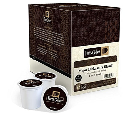 Peet's Coffee, Dark Roast Single Serve Coffee Pods - Major Dickason's Blend 75 Count (1 Box of 75 Pods)
