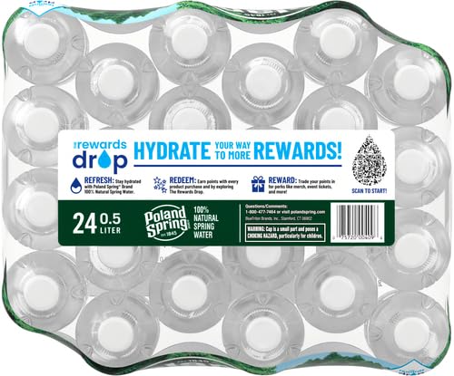 Poland Spring Maine Spring Water Bottles, 24 Pack – Crisp, Still Bottled Water with Naturally Balanced Occurring Minerals &amp; Electrolytes for Taste - 16.9 Fl Oz