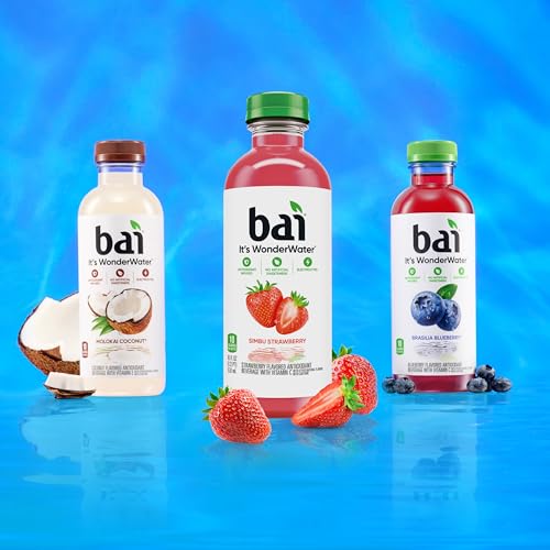 Bai Coconut Variety Pack, Antioxidant Infused Water Beverage, with Vitamin C and No Artificial Sweeteners, 18 fl oz bottles, 12 pack