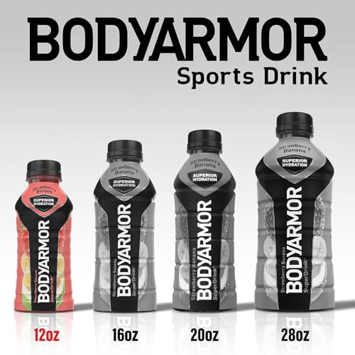 BODYARMOR Sports Drink Sports Beverage, Blue Raspberry, Natural Flavors With Vitamins, Potassium-Packed Electrolytes, No Preservatives, Perfect For Athletes, 12 ounce (Pack of 8)