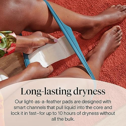 Cora 100% Organic Cotton Topsheet Pads | 36 Overnight Pads