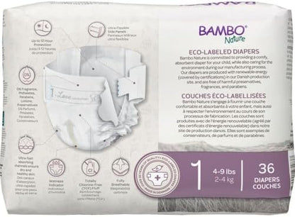 Bambo Nature Premium Eco-Friendly Baby Diapers, Size 5 (27-40 Lbs), 150 Count (6 Packs of 25)