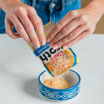 INABA Churu Broth for Cats Senior 10+, Side Dish Pouch, 1.4 Ounces per Pouch, 12 Pouches Total, Chicken &amp; Tuna Recipe