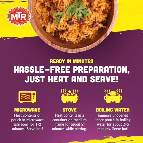 MTR - Shahi Paneer - Mild Tomato Gravy with Cottage Cheese - Authentic Indian Flavors - Flavorful, Easy, Ready-to-Eat Meal - Experience the Richness of Paneer in a Hearty Tomato Curry (Pack of 6)