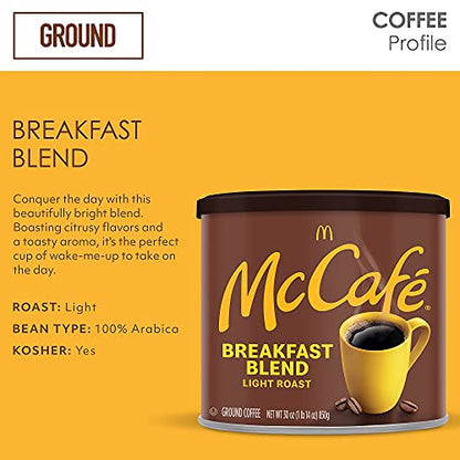 McCafe Premium Roast, Medium Roast Ground Coffee, 30 oz Canister