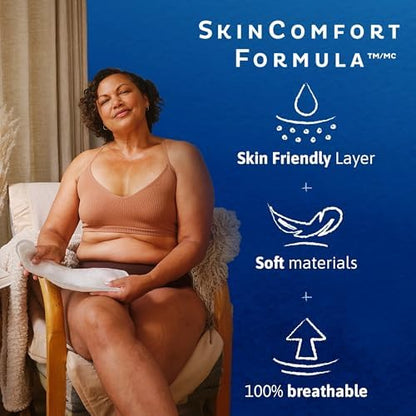 TENA Sensitive Care Incontinence Pads, Bladder Control, Postpartum for Women, Overnight Absorbency, Extra Coverage, 90 Count