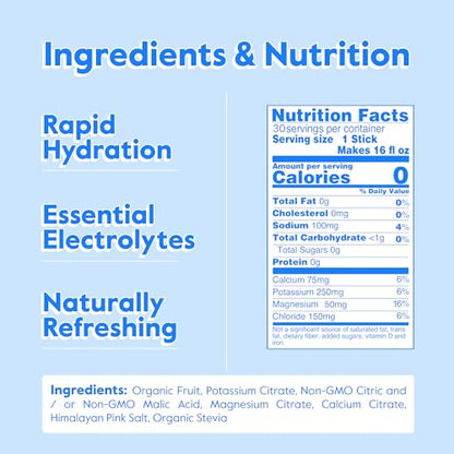 Nectar Hydration Packets - Electrolytes Powder Packets - No Sugar or Calories - Organic Fruit Liquid Daily IV Hydrate Packets for Dehydration Relief and Rapid Rehydration (Variety 18 Pack)