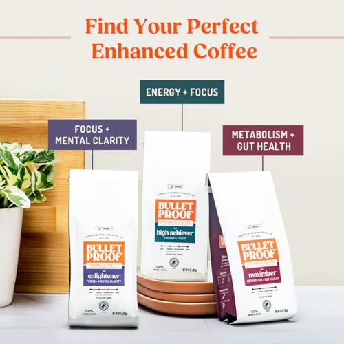 Bulletproof The Mentalist Medium-Dark Roast Ground Coffee, 12 Ounces, Clean Coffee Tested for Toxins, Packaging May Vary