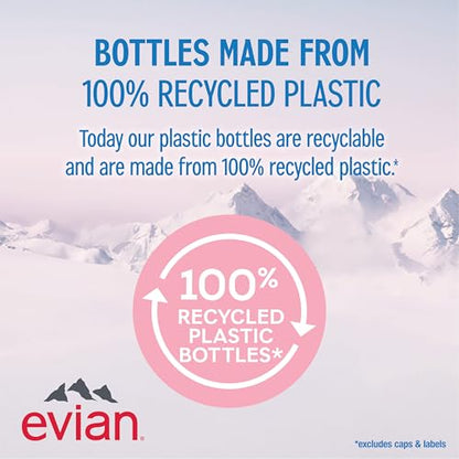 evian Natural Spring Water, PH Balanced with Natural Electrolytes, 16.9fl oz./500mL Bottles (pack of 24)