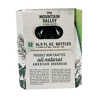 Mountain Valley Water, Water Spring, 33.8 Fl Oz, 12 Pack