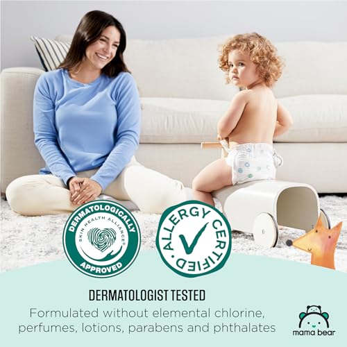 Amazon Brand - Mama Bear Gentle Touch Diapers, Size 1, 200 Count (4 packs of 50)