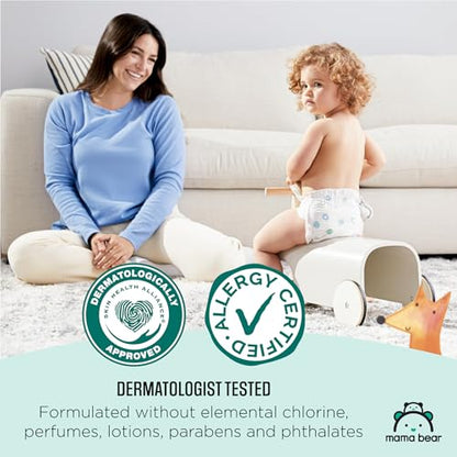 Amazon Brand - Mama Bear Gentle Touch Diapers, Size 1, 200 Count (4 packs of 50)