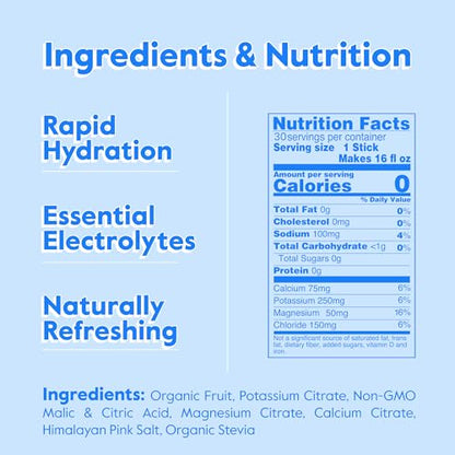 Nectar Hydration Packets - Electrolytes Powder Packets - No Sugar or Calories - Organic Fruit Liquid Daily IV Hydrate Packets for Dehydration Relief and Rapid Rehydration (Variety 18 Pack)