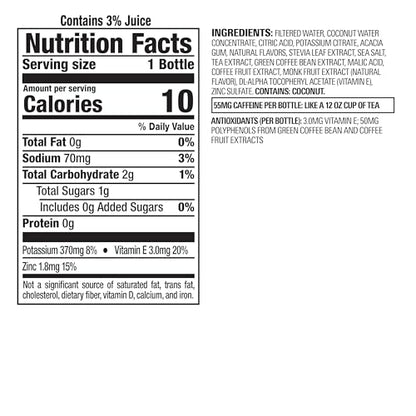 Bai Coconut Variety Pack, Antioxidant Infused Water Beverage, with Vitamin C and No Artificial Sweeteners, 18 fl oz bottles, 12 pack