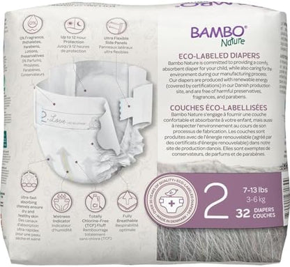 Bambo Nature Premium Eco-Friendly Baby Diapers, Size 5 (27-40 Lbs), 150 Count (6 Packs of 25)