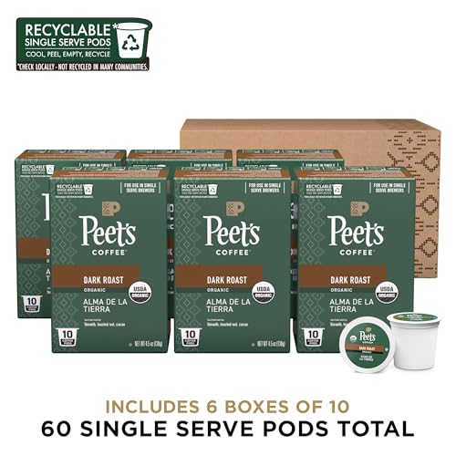 Peet's Coffee, Dark Roast Single Serve Coffee Pods - Major Dickason's Blend 75 Count (1 Box of 75 Pods)