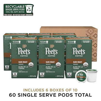 Peet's Coffee, Dark Roast Single Serve Coffee Pods - Major Dickason's Blend 75 Count (1 Box of 75 Pods)