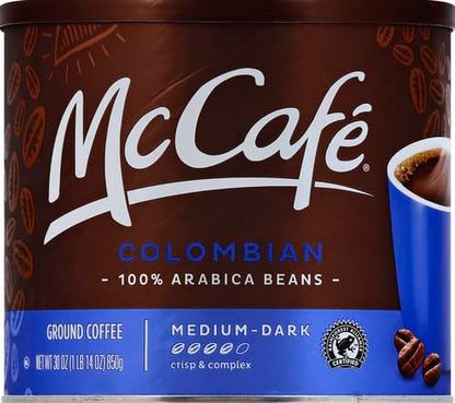 McCafe Premium Roast, Medium Roast Ground Coffee, 30 oz Canister