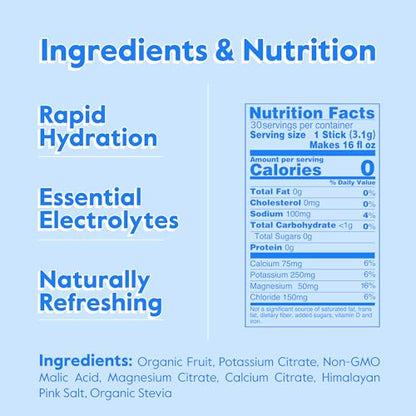 Nectar Hydration Packets - Electrolytes Powder Packets - No Sugar or Calories - Organic Fruit Liquid Daily IV Hydrate Packets for Dehydration Relief and Rapid Rehydration (Variety 18 Pack)