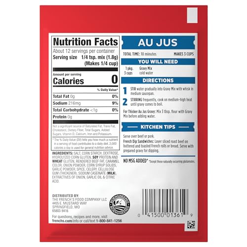 French's Brown Gravy Mix, 0.75 oz (Pack of 12)