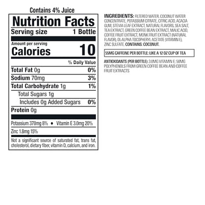 Bai Coconut Variety Pack, Antioxidant Infused Water Beverage, with Vitamin C and No Artificial Sweeteners, 18 fl oz bottles, 12 pack