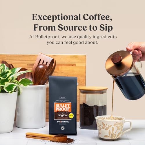 Bulletproof The Mentalist Medium-Dark Roast Ground Coffee, 12 Ounces, Clean Coffee Tested for Toxins, Packaging May Vary