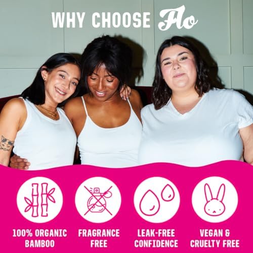 FLO - Organic Bamboo Pads, Day &amp; Night Combo Pack, 15 Count