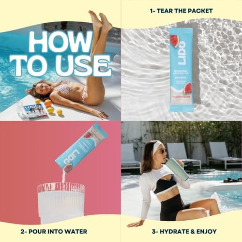 LIDO Lemonade Electrolyte Powder Packets — Clean, Zero-Sugar Hydration Drink Mix with Balanced Sodium for Fast Replenishment — Vegan, Paleo &amp; Fasting Friendly — 28 Sticks